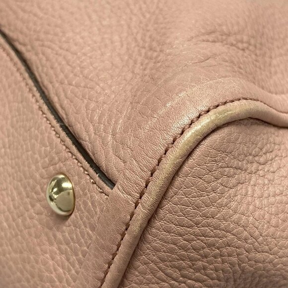 Auth GUCCI Soho Cellarius 282309 Pink Beige Leather Tote Bag - Picture 9 of 16